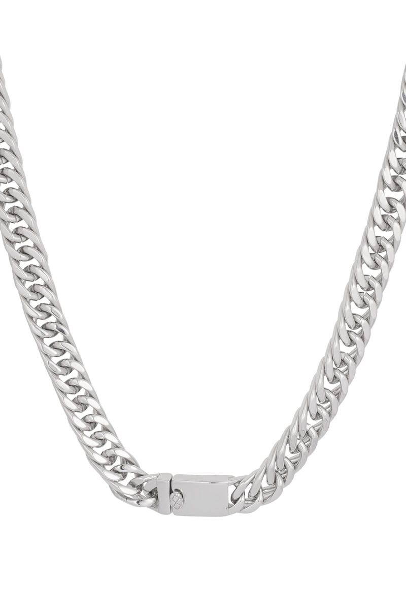 Men's chain necklace - Silver Color color