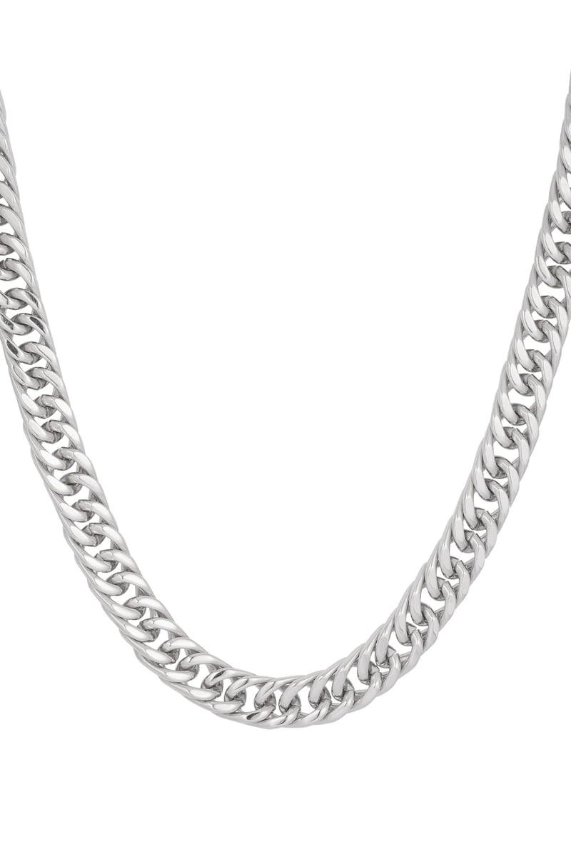 Men's chain necklace - Silver Color color