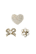 glamour brooches - white 