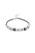 Men's bracelet omega wrap - Silver Color color
