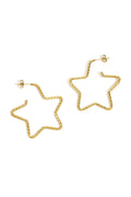 Stainless Steel Hoop Earrings Star Casual Daily Simple Series Women's jewelry