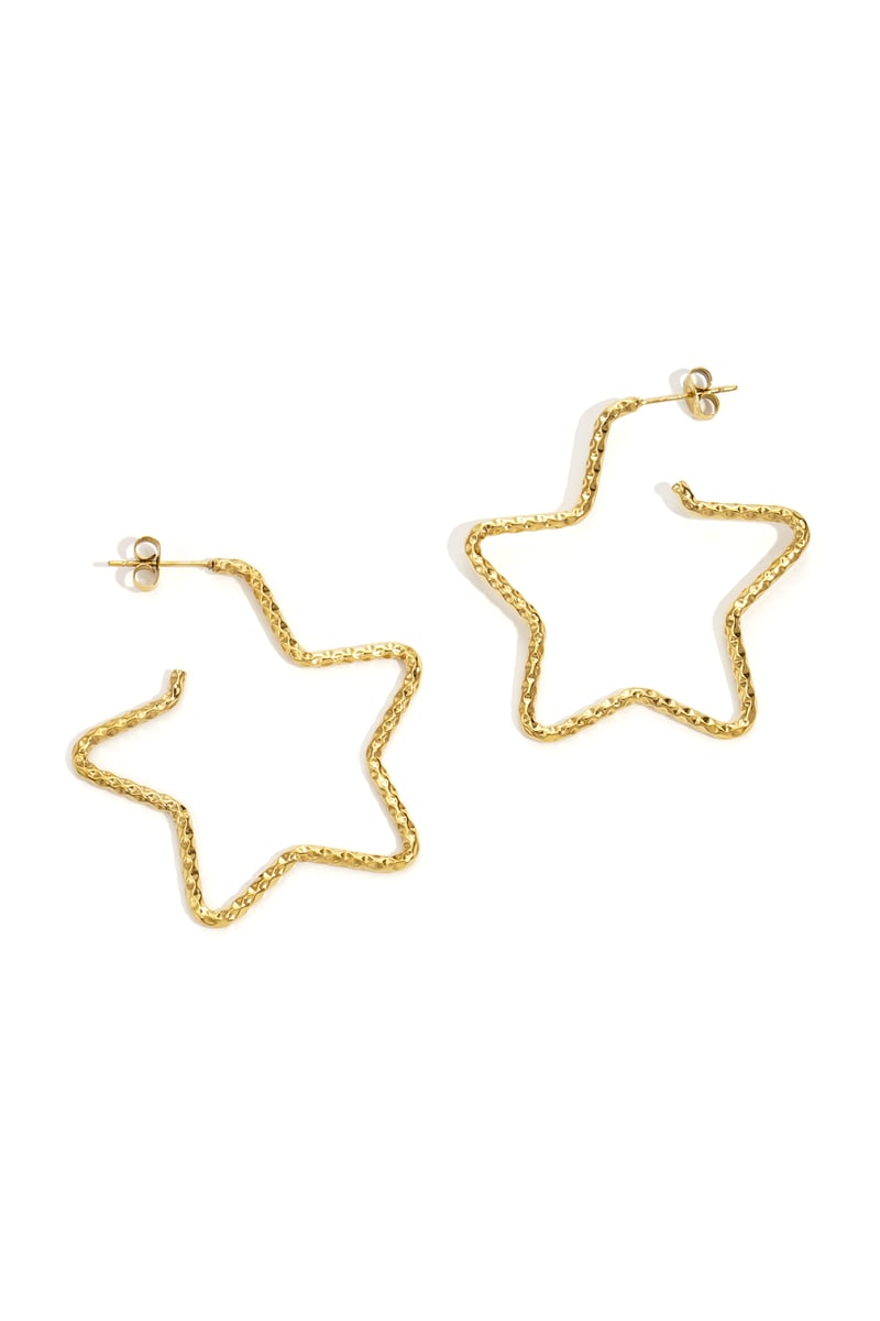 Stainless Steel Hoop Earrings Star Casual Daily Simple Series Women's jewelry
